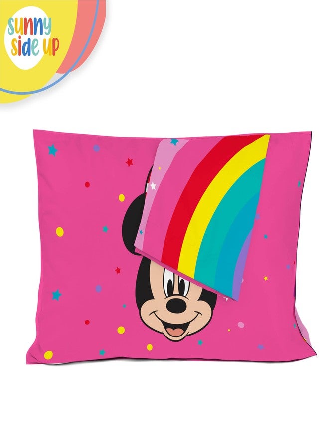 Sunny Side Up Disney Minnie Mouse 2 Pack Reversible Pillowcases - Double Sided Pillow Covers, Kids Super Soft Pink Bedding - Image 5